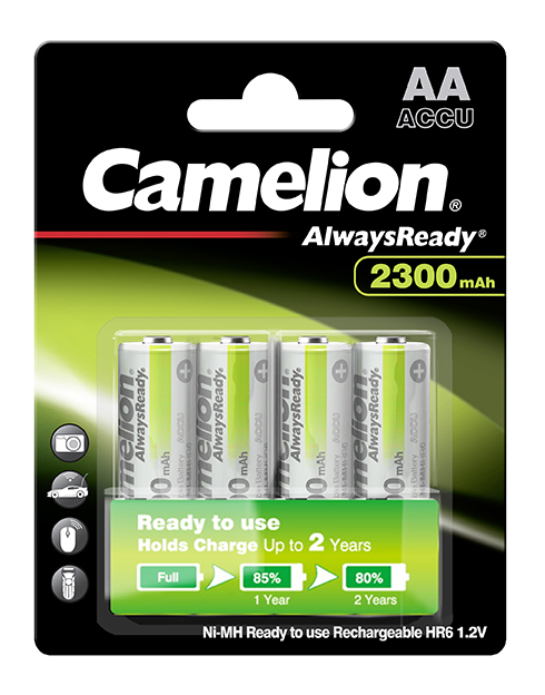 R6 / AA / Mignon - 1.2 V - 2300mAH - Presentación en blister con 4 pilas  